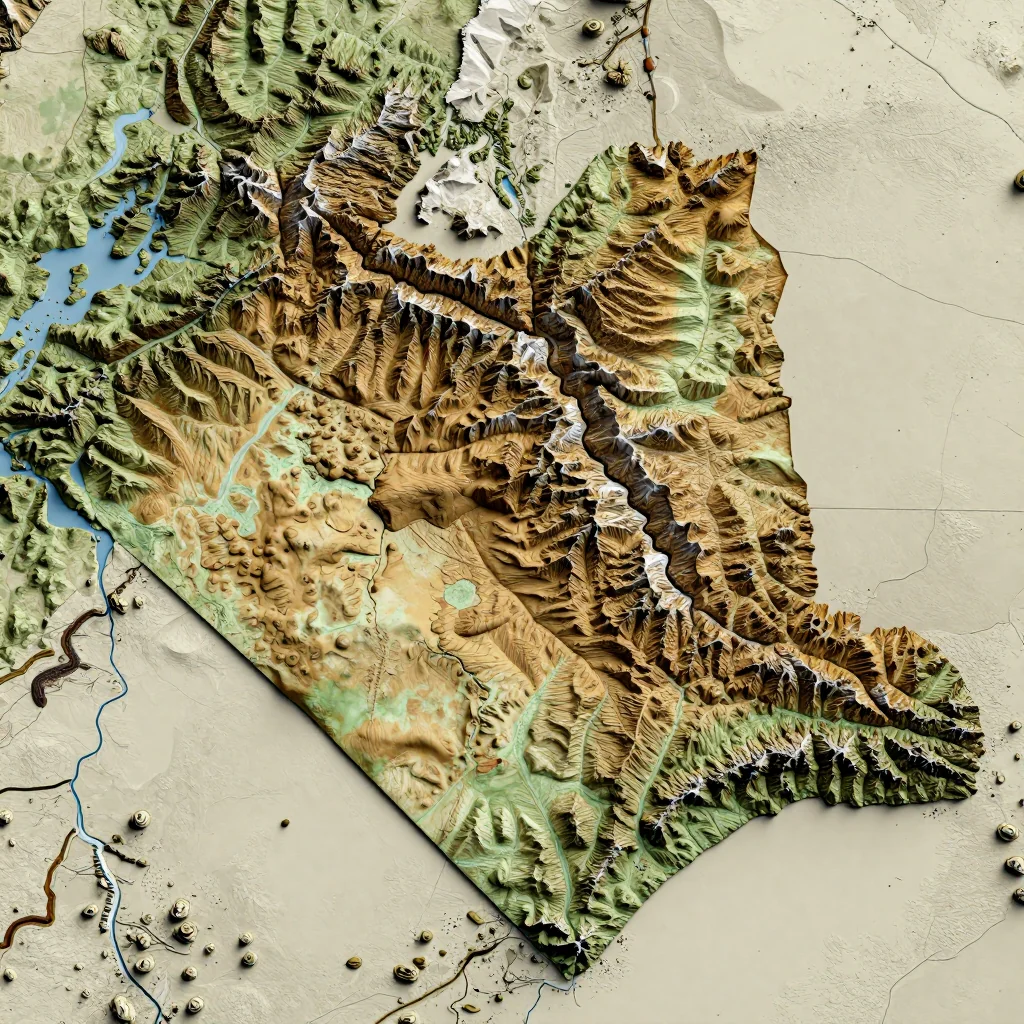 Aïn Defla, Algeria - Topographic Map Aïn Defla, Algeria Topographic Map