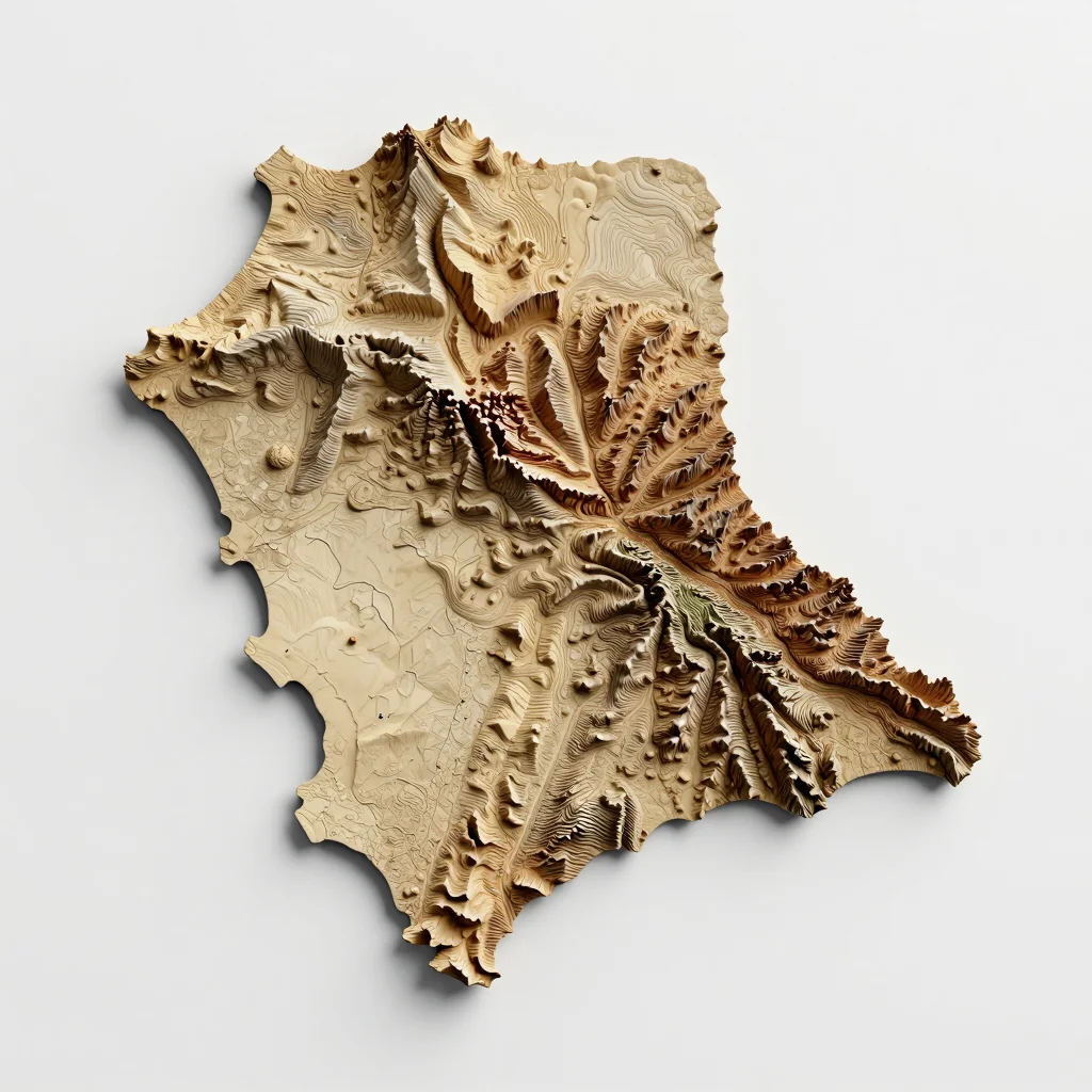 Aïn Defla, Algeria 3D Topographic