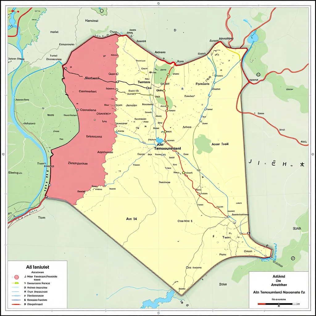 Aïn Temouchent, Algeria Political Map