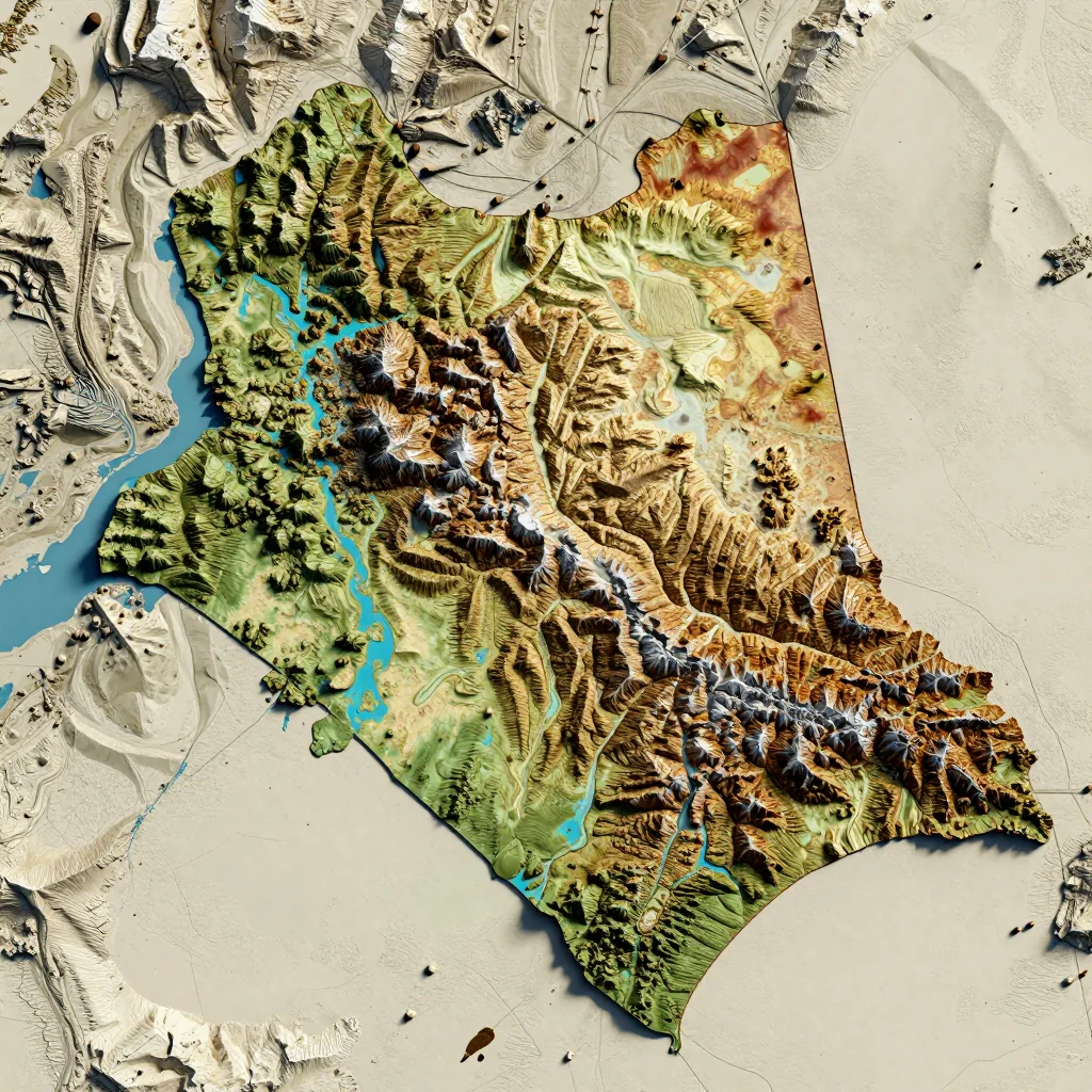 Aïn Temouchent, Algeria - Topographic Map Aïn Temouchent, Algeria Topographic Map