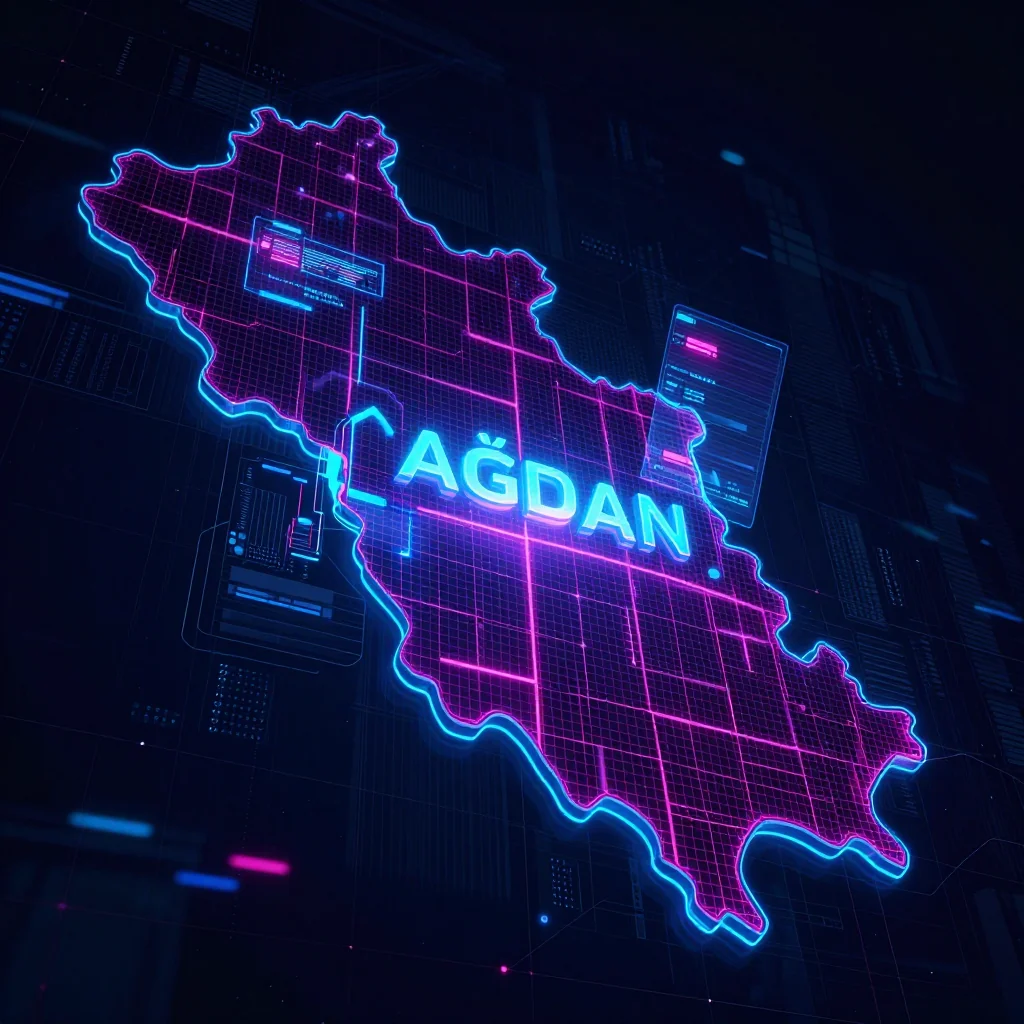 Ağdam, Azerbaijan Cyberpunk Map