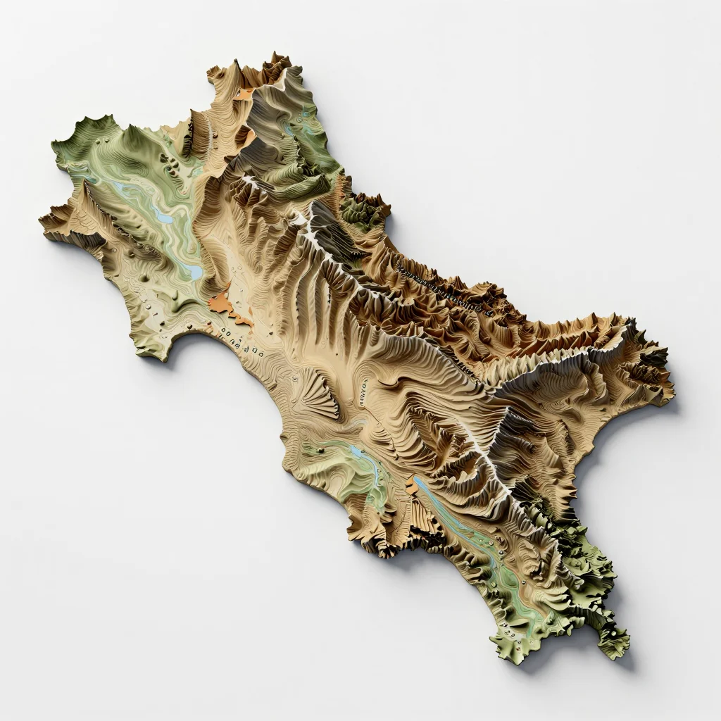 Ağdam, Azerbaijan 3D Topographic