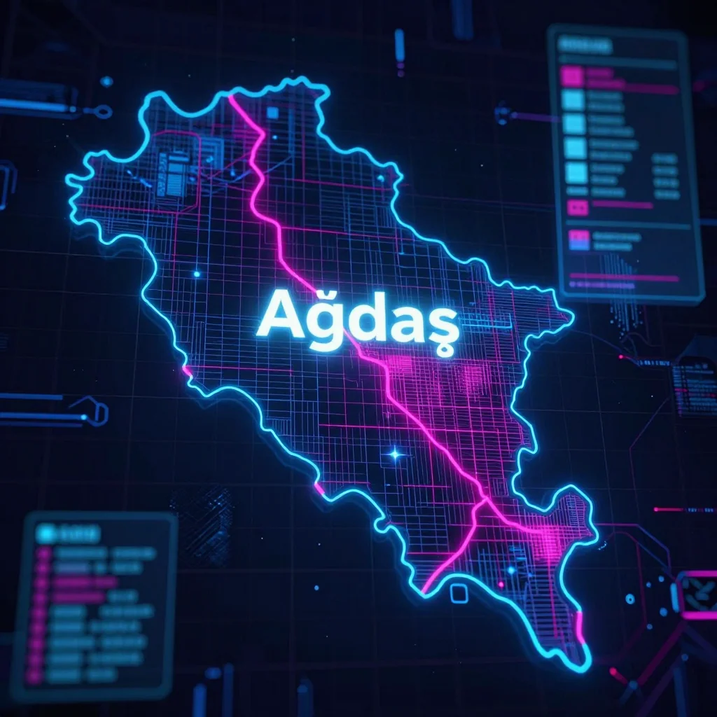 Ağdaş, Azerbaijan Cyberpunk Map