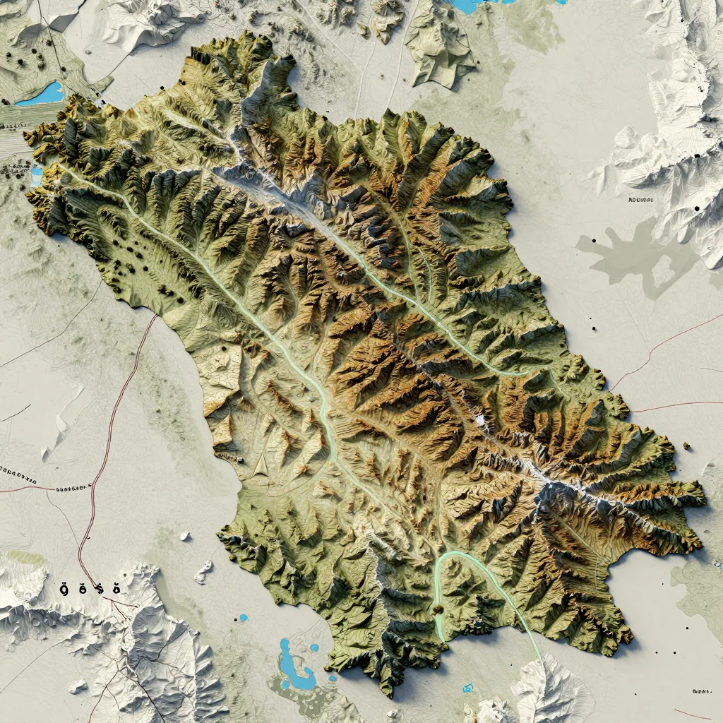 Ağdaş, Azerbaijan - Topographic Map Ağdaş, Azerbaijan Topographic Map