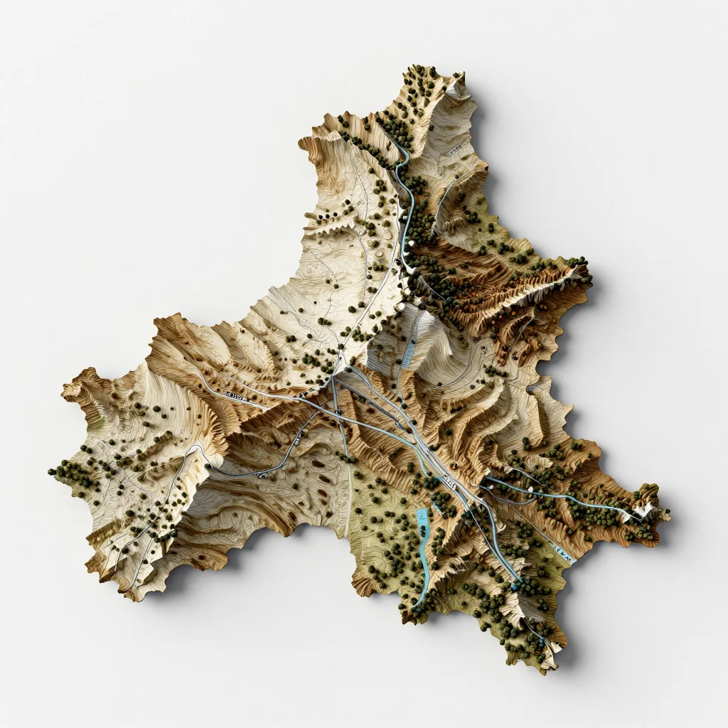 Bad Sauerbrunn, Austria 3D Topographic