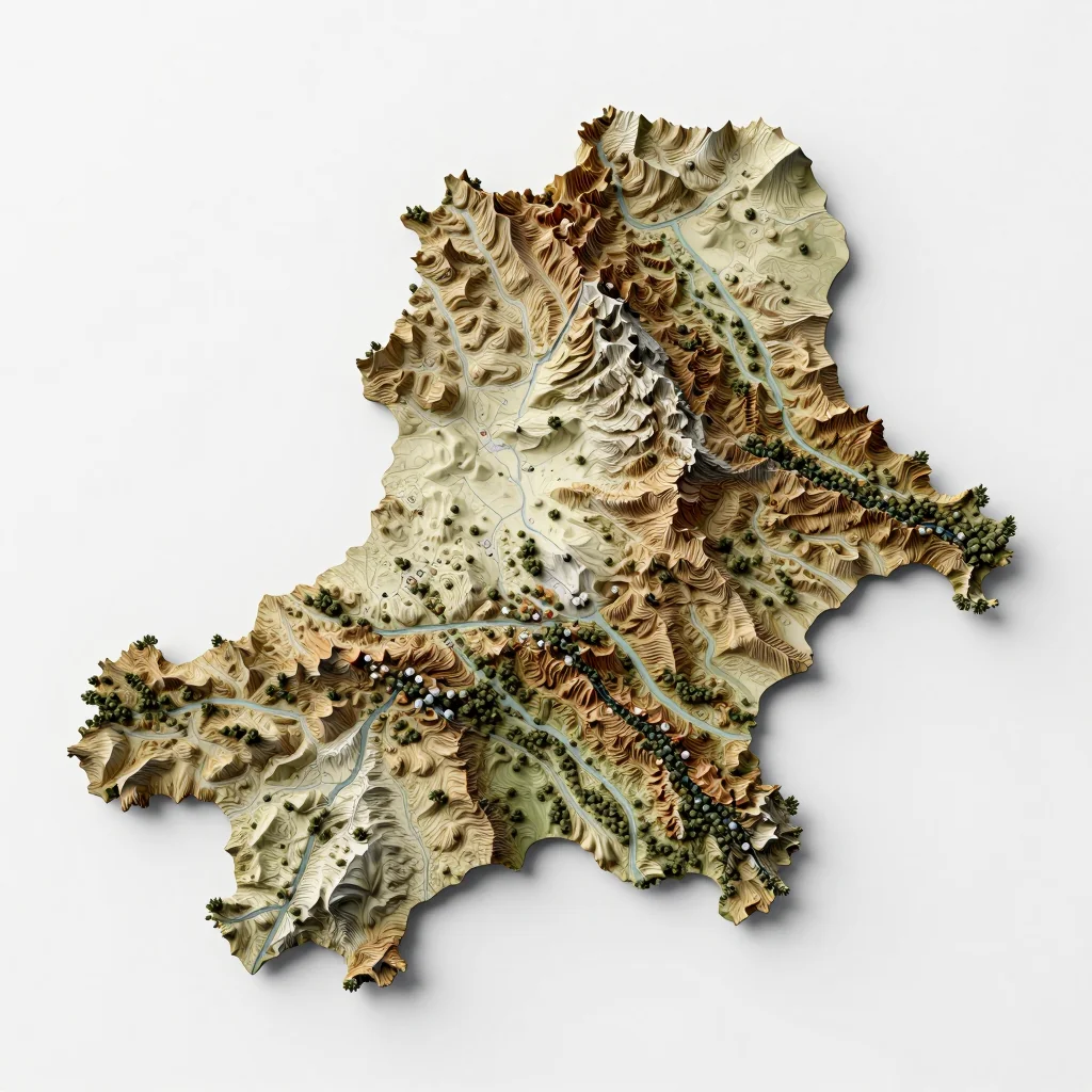 Badersdorf, Austria 3D Topographic