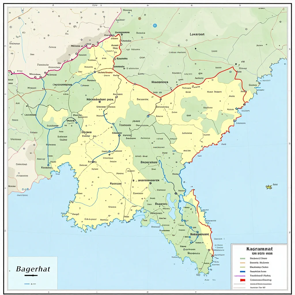 Bagerhat, Bangladesh Political Map