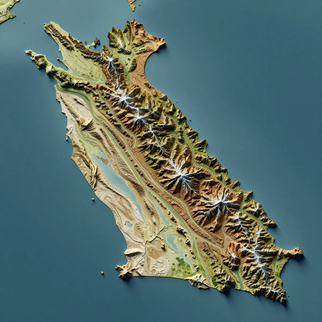 Bahrain - Topographic Map Bahrain Topographic Map