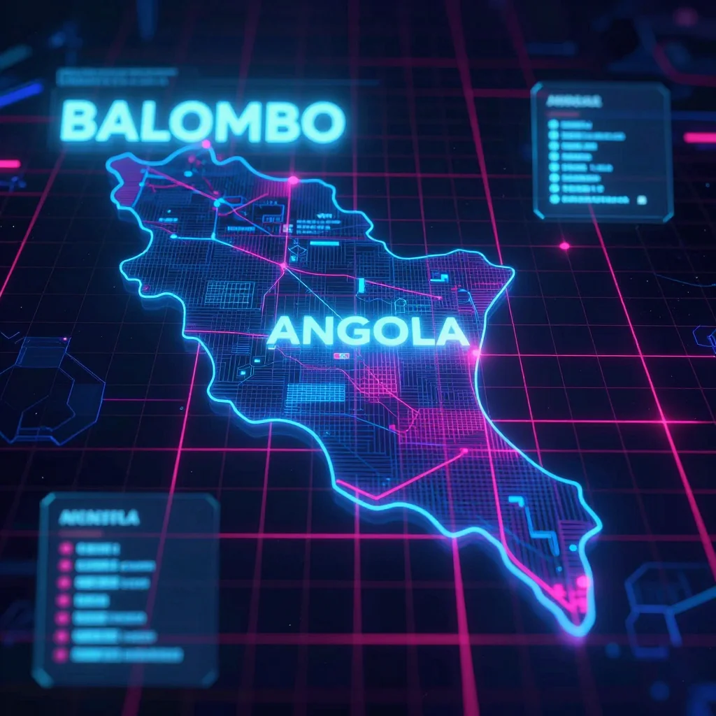 Balombo, Angola Cyberpunk Map
