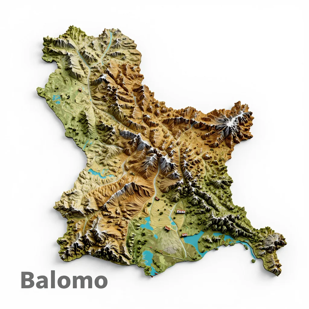 Balombo, Angola - Topographic Map Balombo, Angola Topographic Map