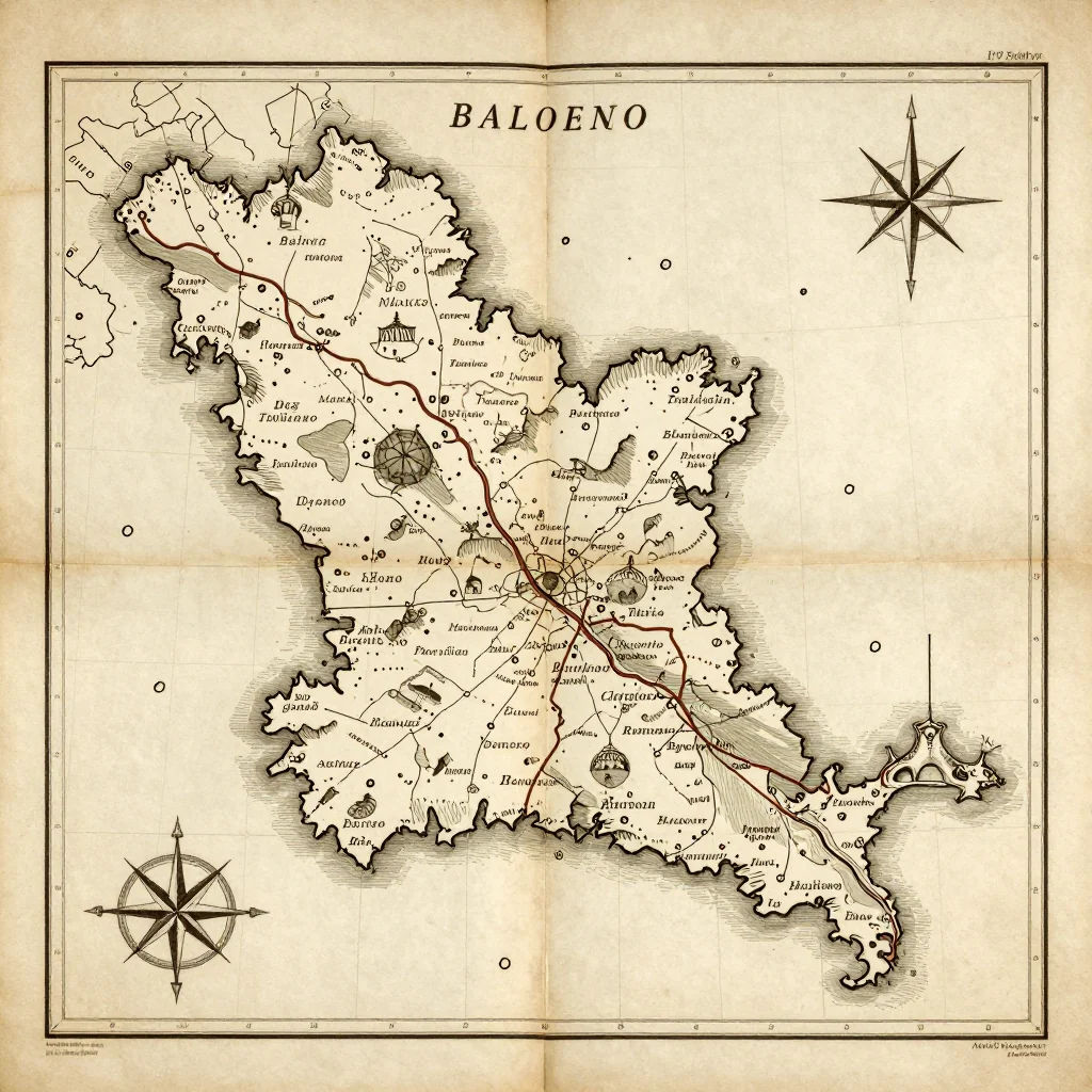 Balombo, Angola Vintage Map