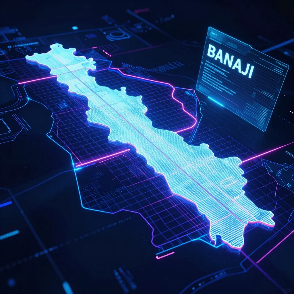 Banaj, Albania Cyberpunk Map