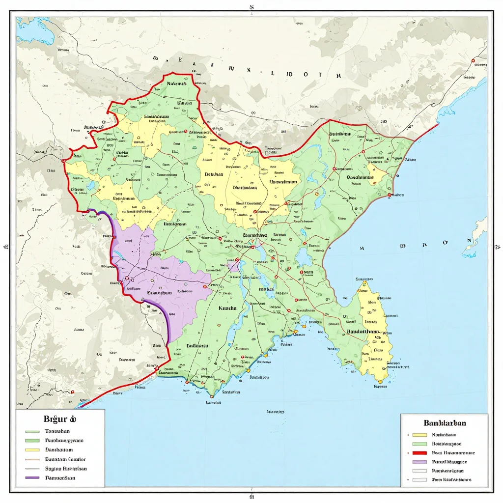 Bandarban, Bangladesh Political Map