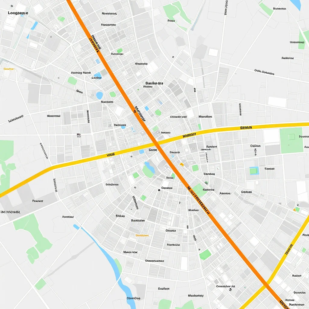 Detailed street map showing roads, highways, neighborhoods, and urban layout of Banikoara, Benin