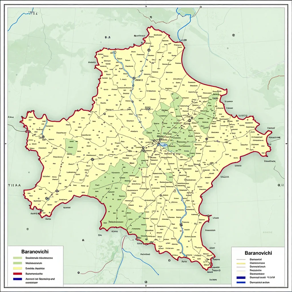 Baranovichi, Belarus Political Map