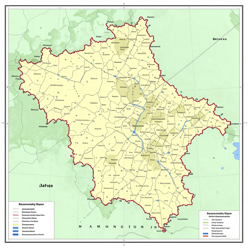 Baranovichskiy Rayon, Belarus Political Map
