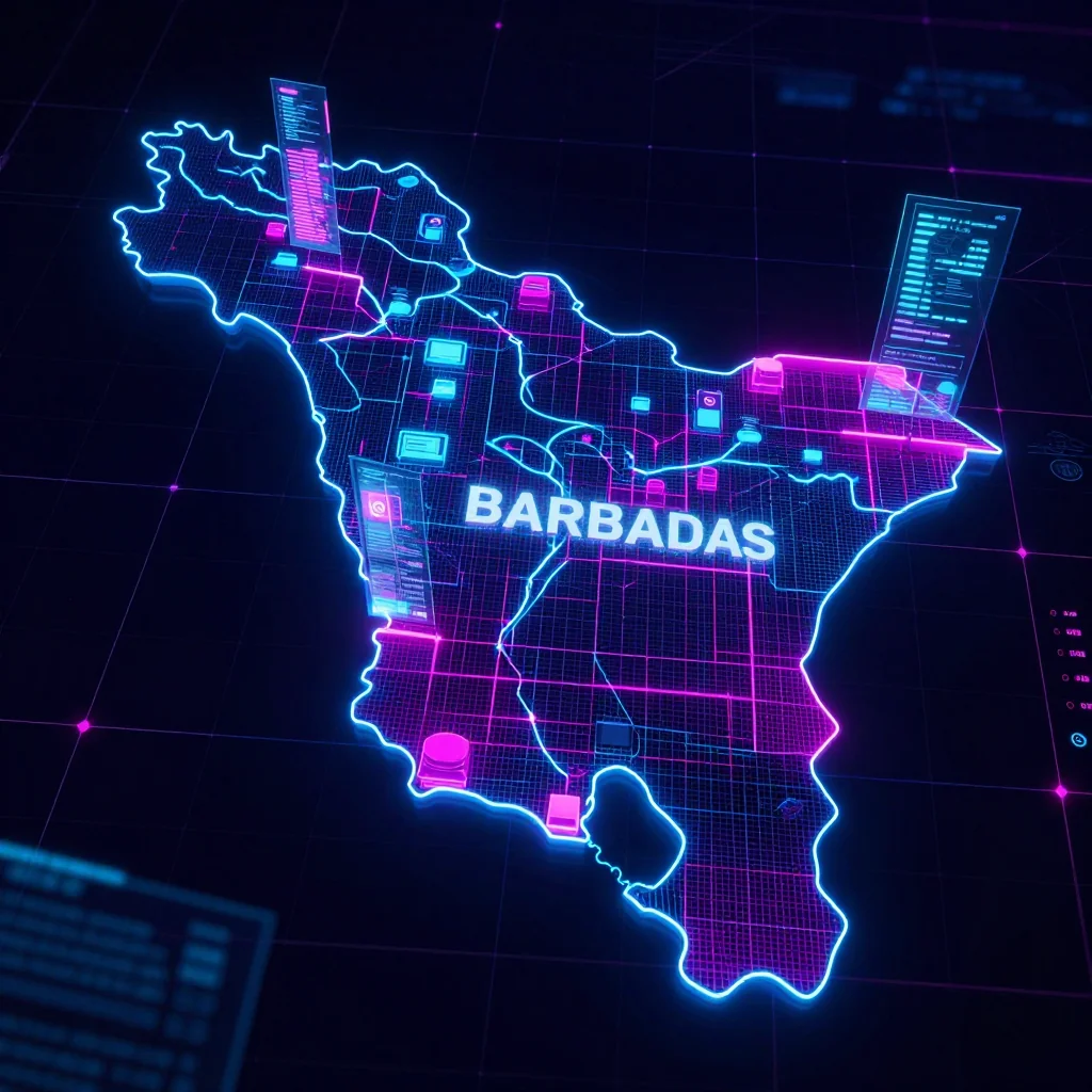 Barbados Cyberpunk Map