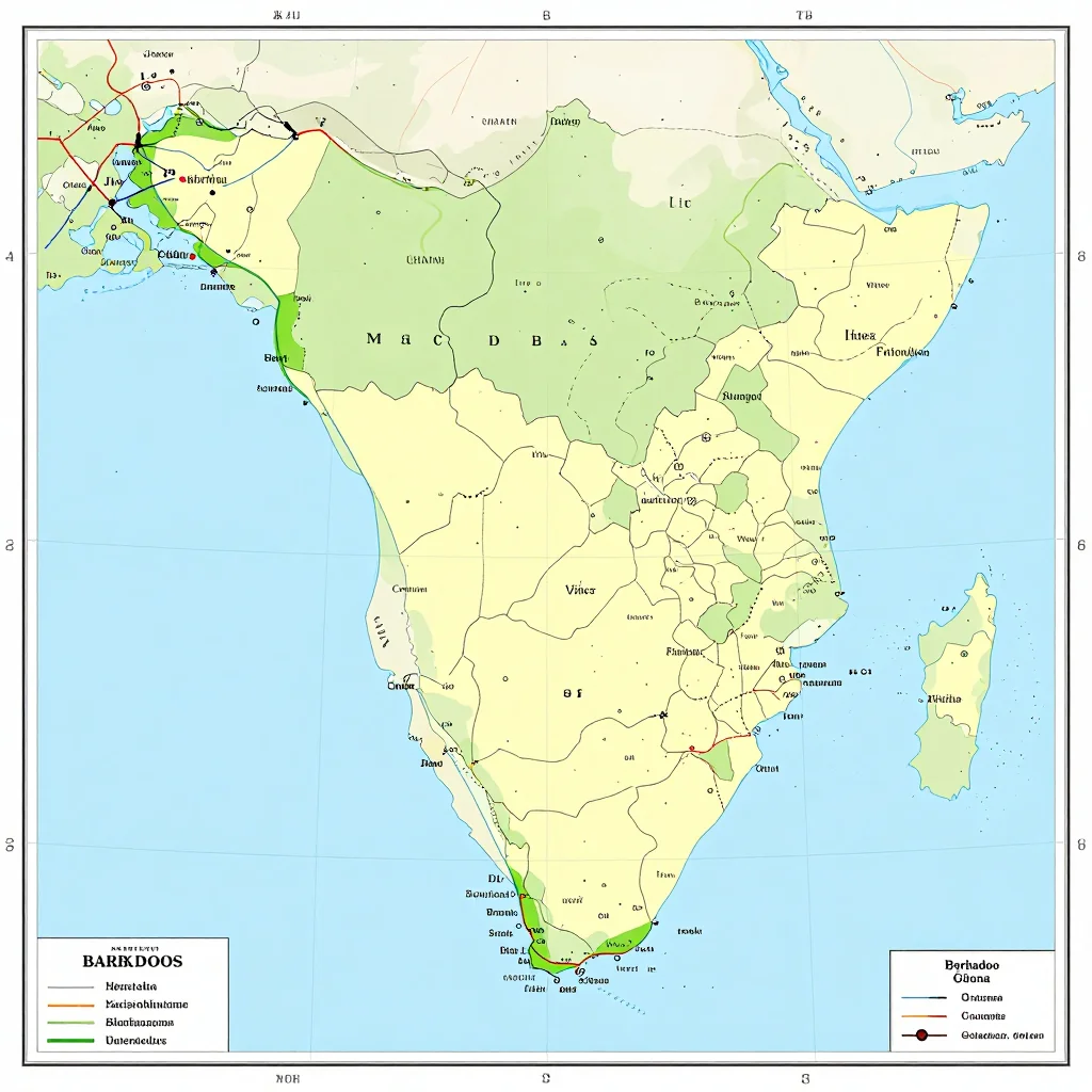 Barbados Political Map