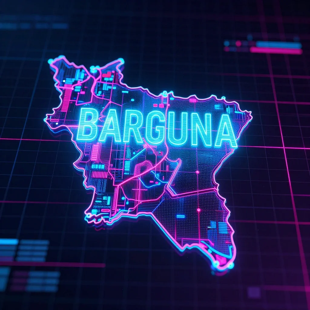 Barguna, Bangladesh Cyberpunk Map