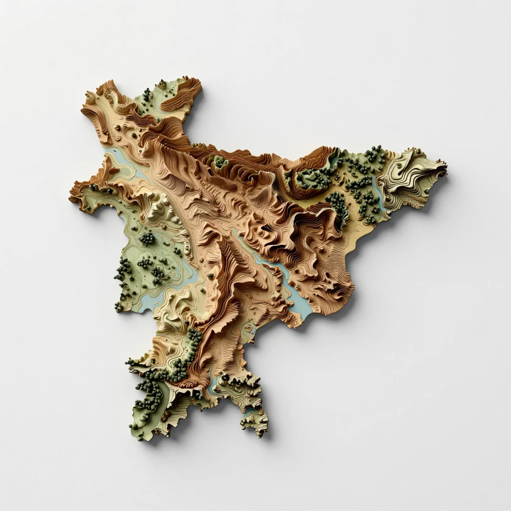 Barguna, Bangladesh 3D Topographic