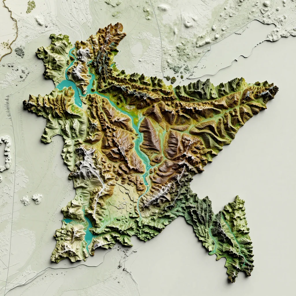 Barisal, Bangladesh Topographic Map