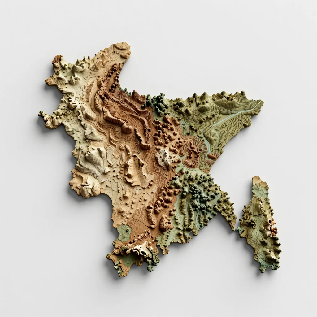 Barisal, Bangladesh 3D Topographic