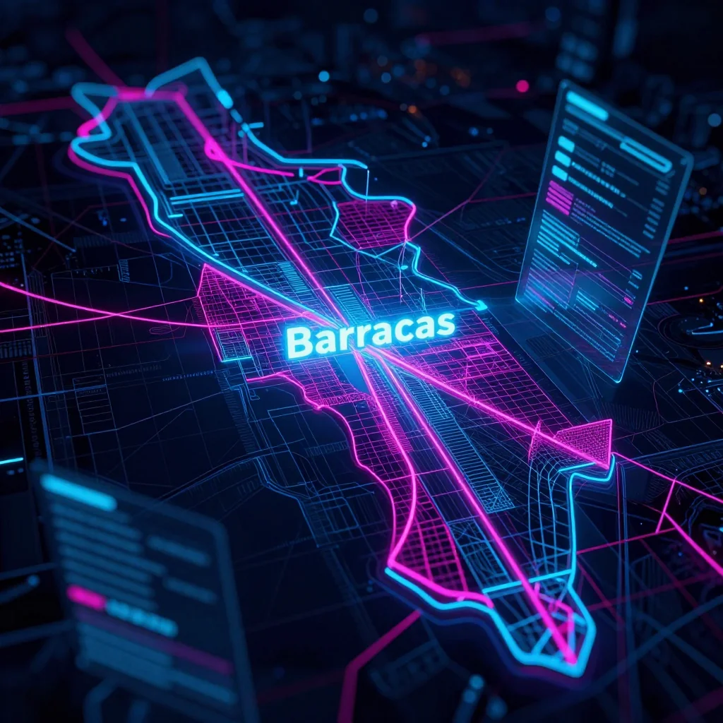 Barracas, Argentina Cyberpunk Map