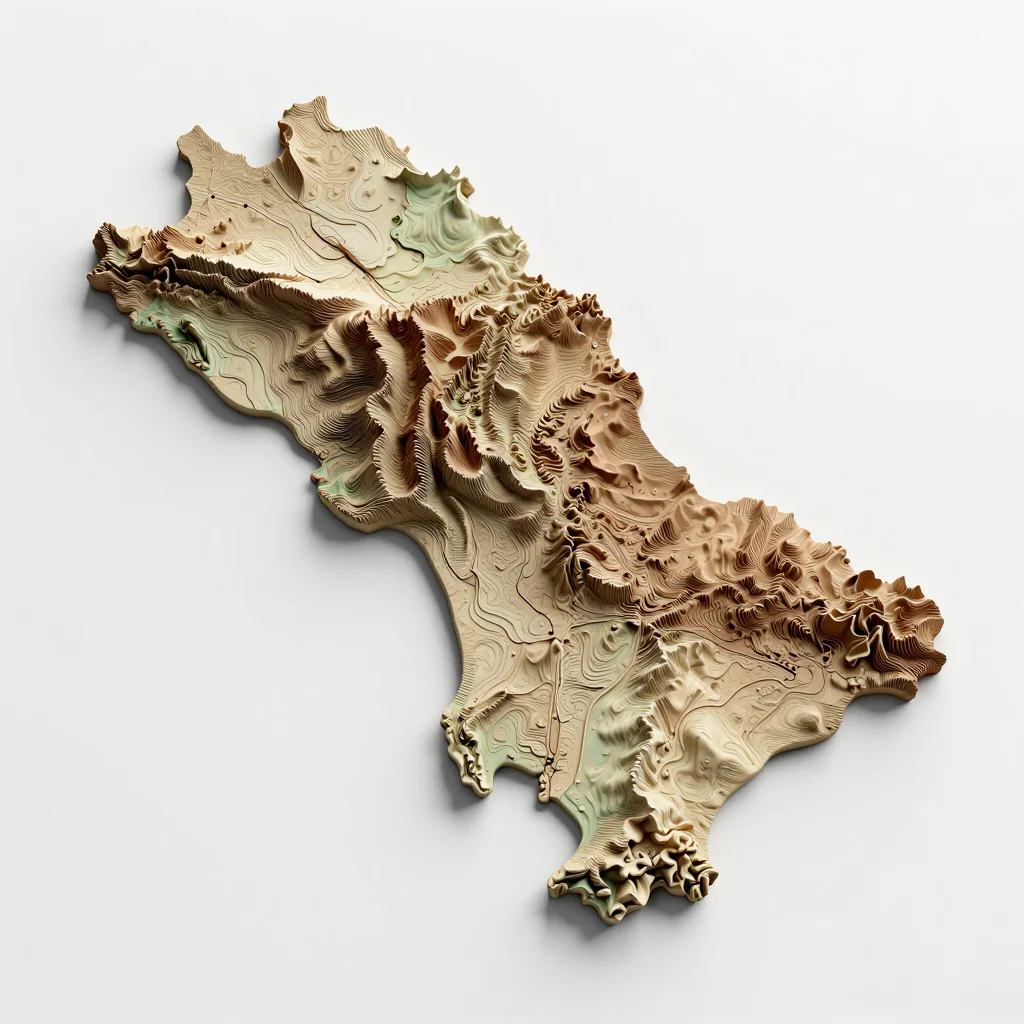 Barracas, Argentina 3D Topographic