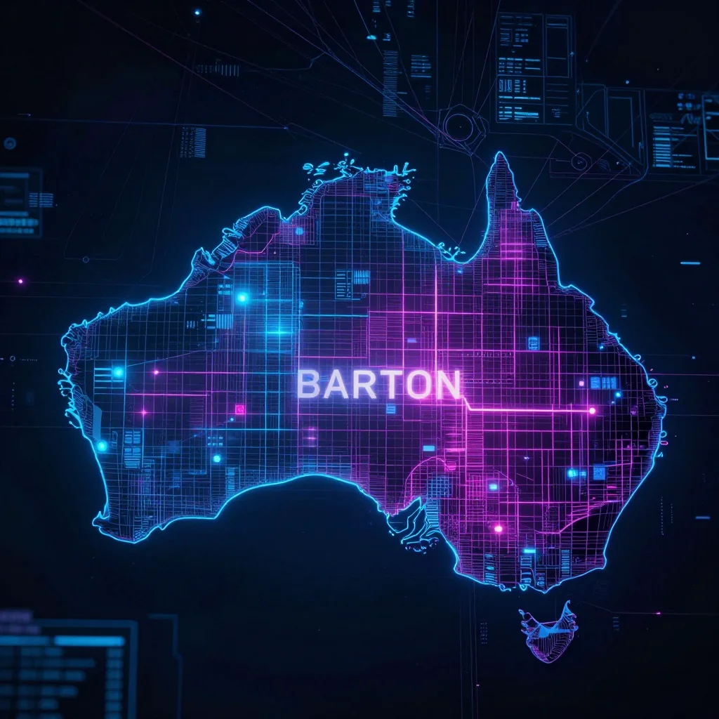 Barton, Australia Cyberpunk Map