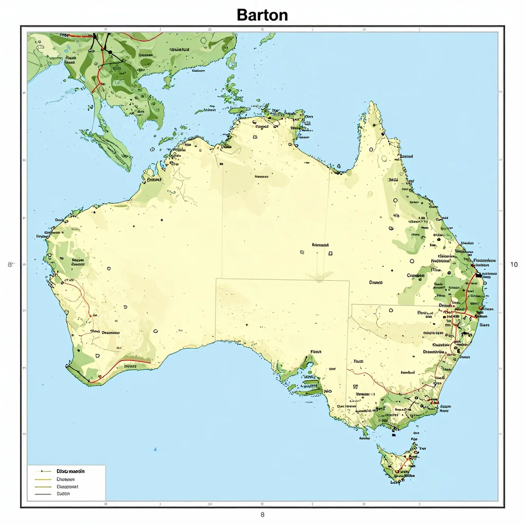 Barton, Australia Political Map