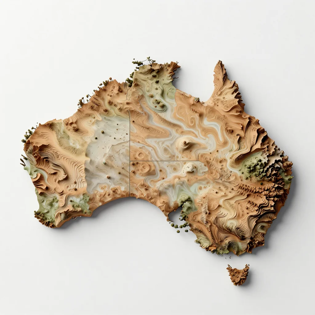 Barton, Australia 3D Topographic