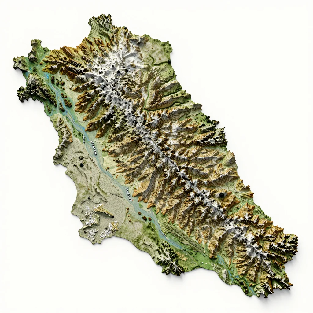 Bashkia Berat, Albania Topographic Map