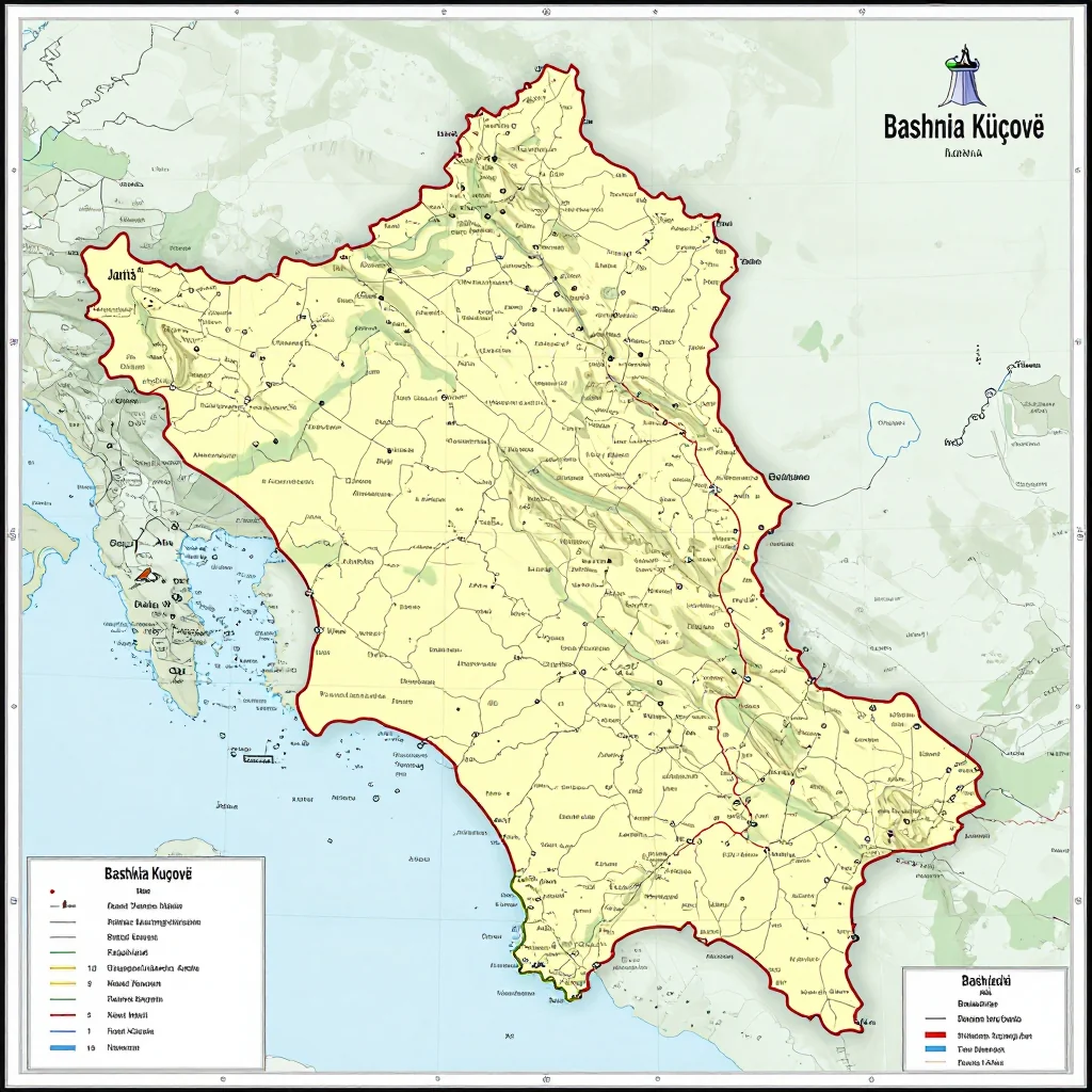 Bashkia Kuçovë, Albania Political Map