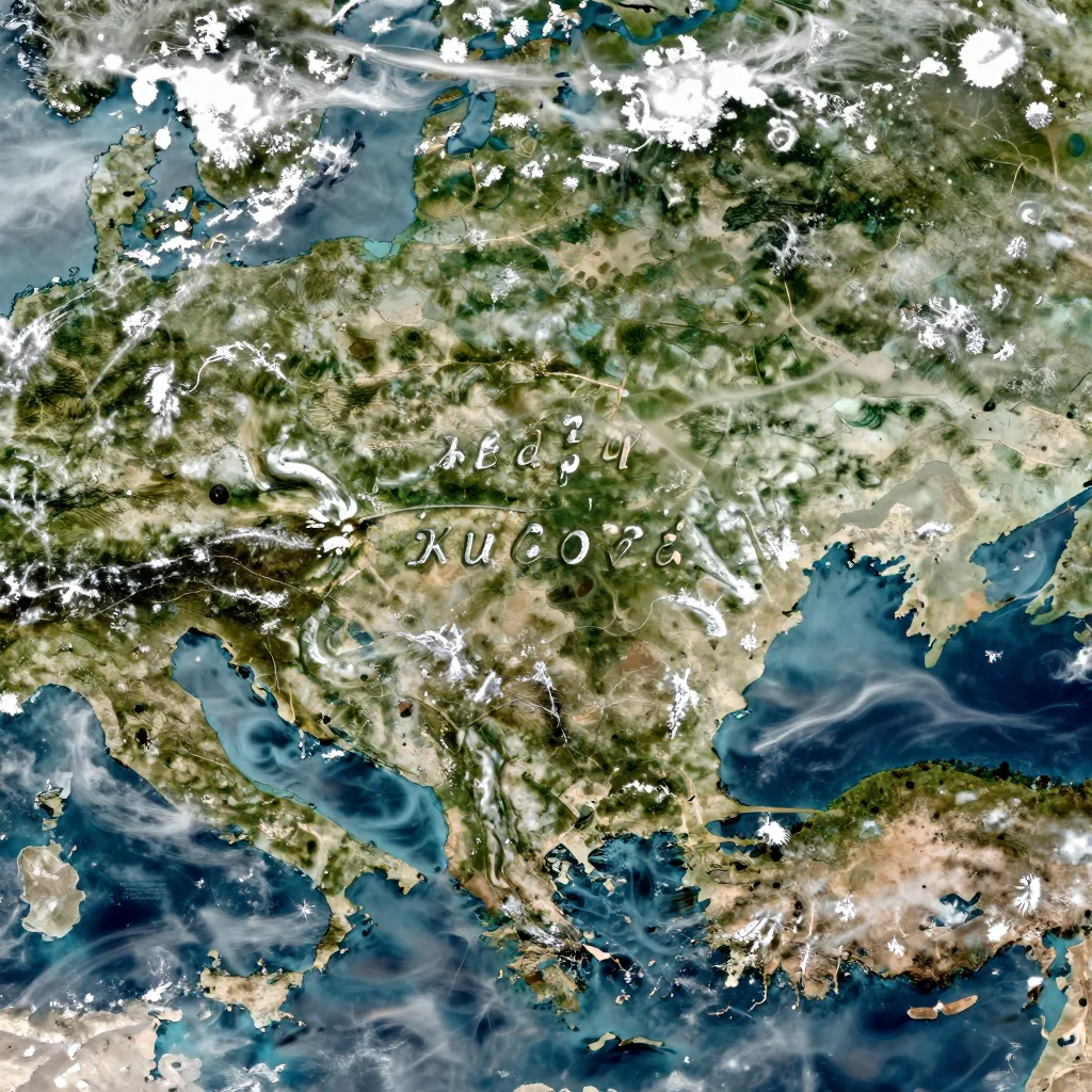 Bashkia Kuçovë, Albania Satellite View