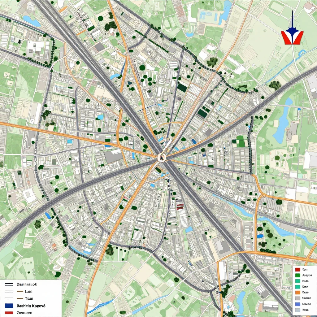 Bashkia Kuçovë, Albania Street Map
