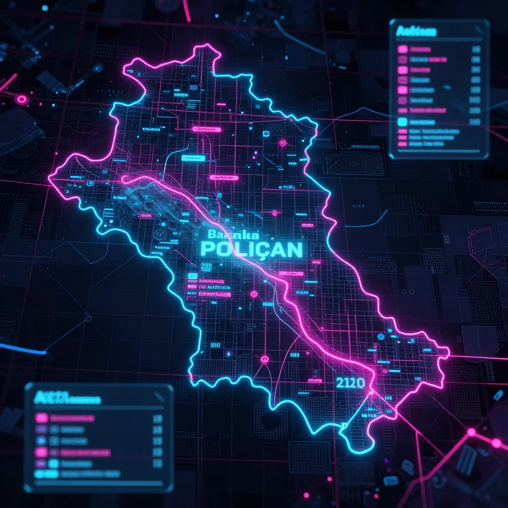 Bashkia Poliçan, Albania Cyberpunk Map