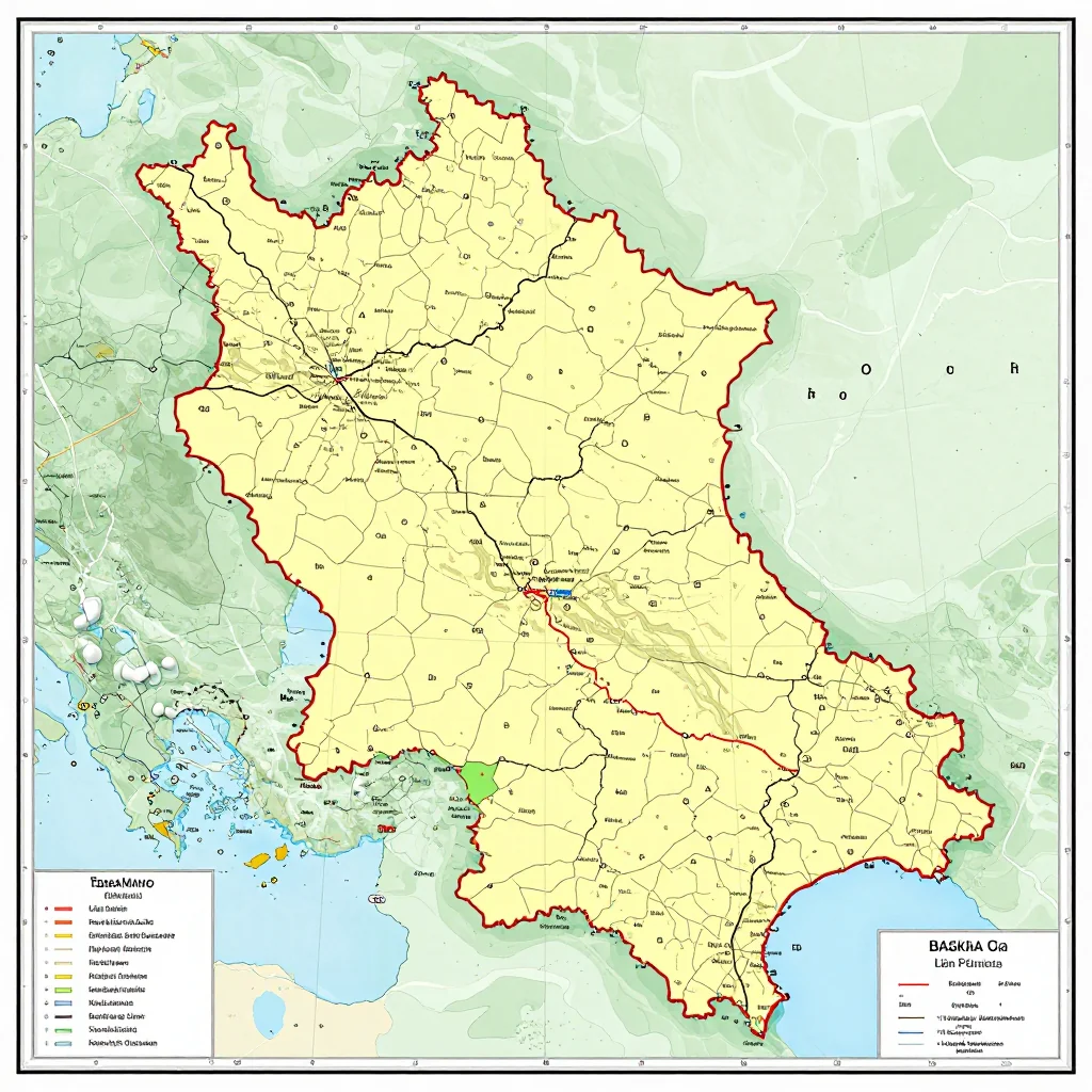 Bashkia Poliçan, Albania Political Map