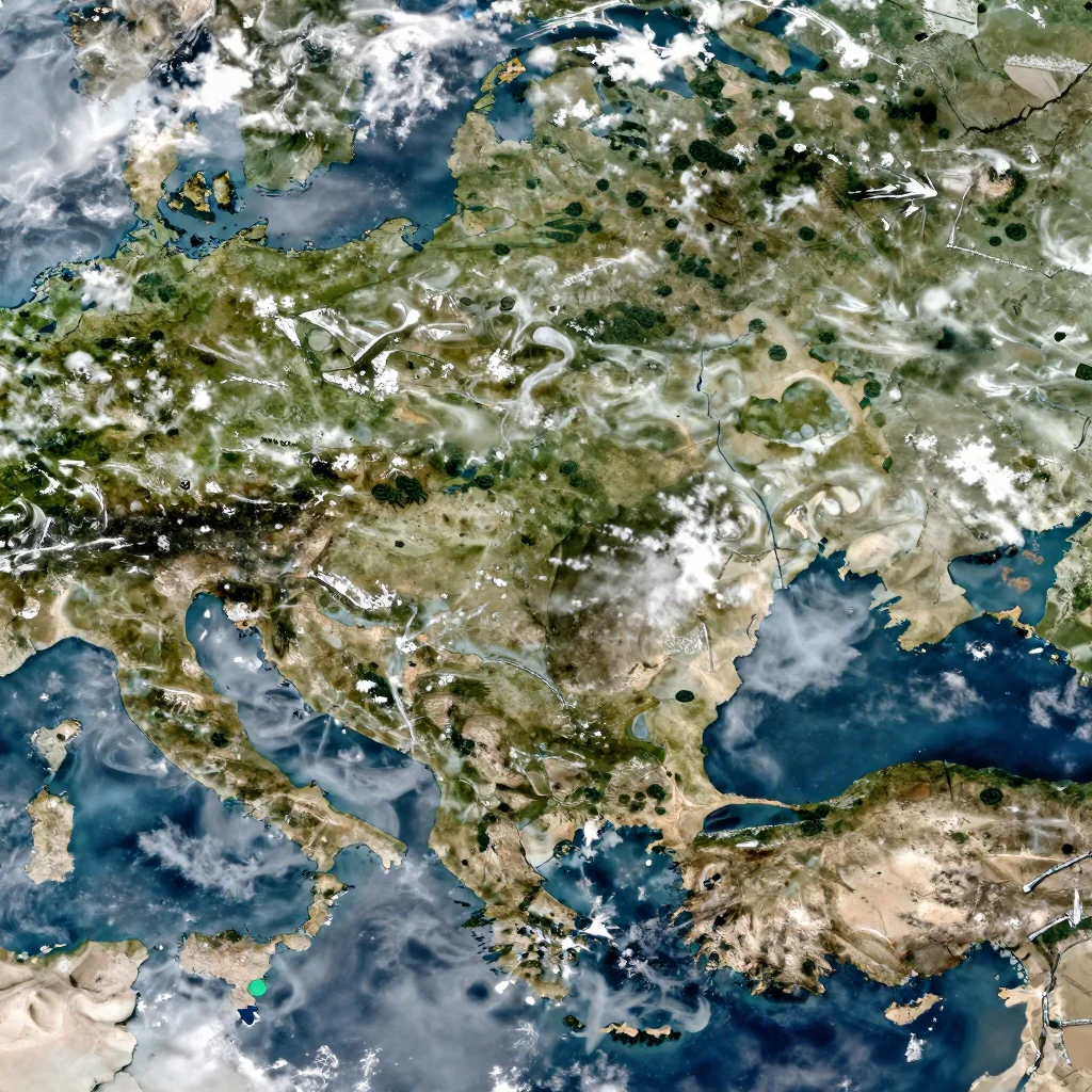 Bashkia Poliçan, Albania Satellite View