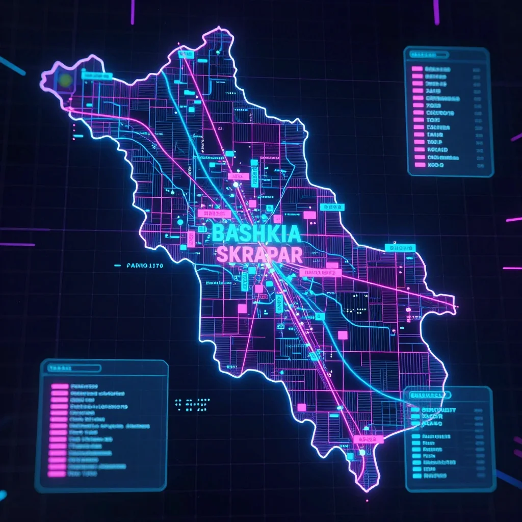 Bashkia Skrapar, Albania Cyberpunk Map