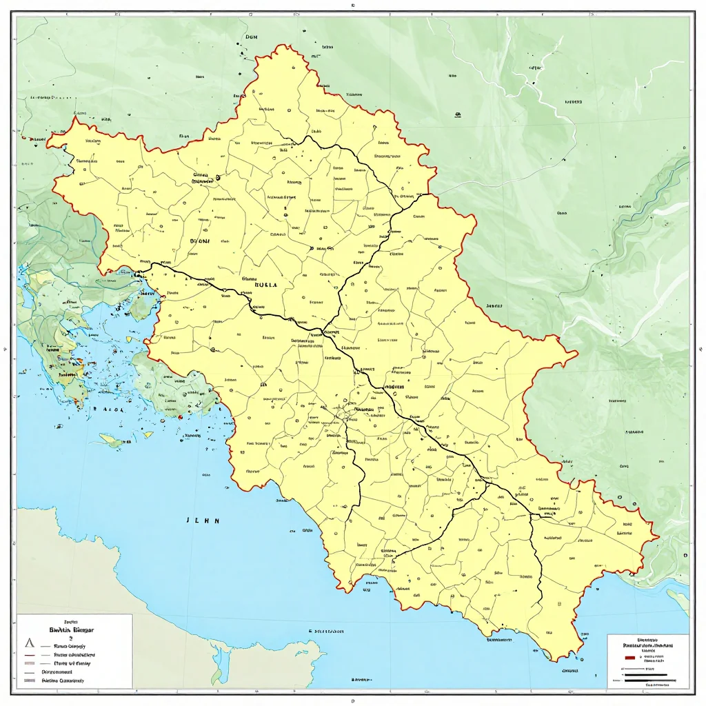 Bashkia Skrapar, Albania Political Map