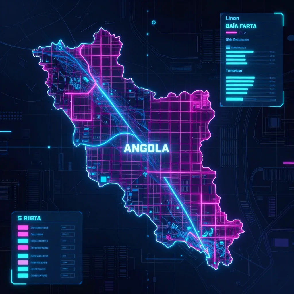 Baía Farta, Angola Cyberpunk Map