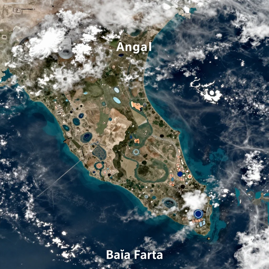 Baía Farta, Angola Satellite View