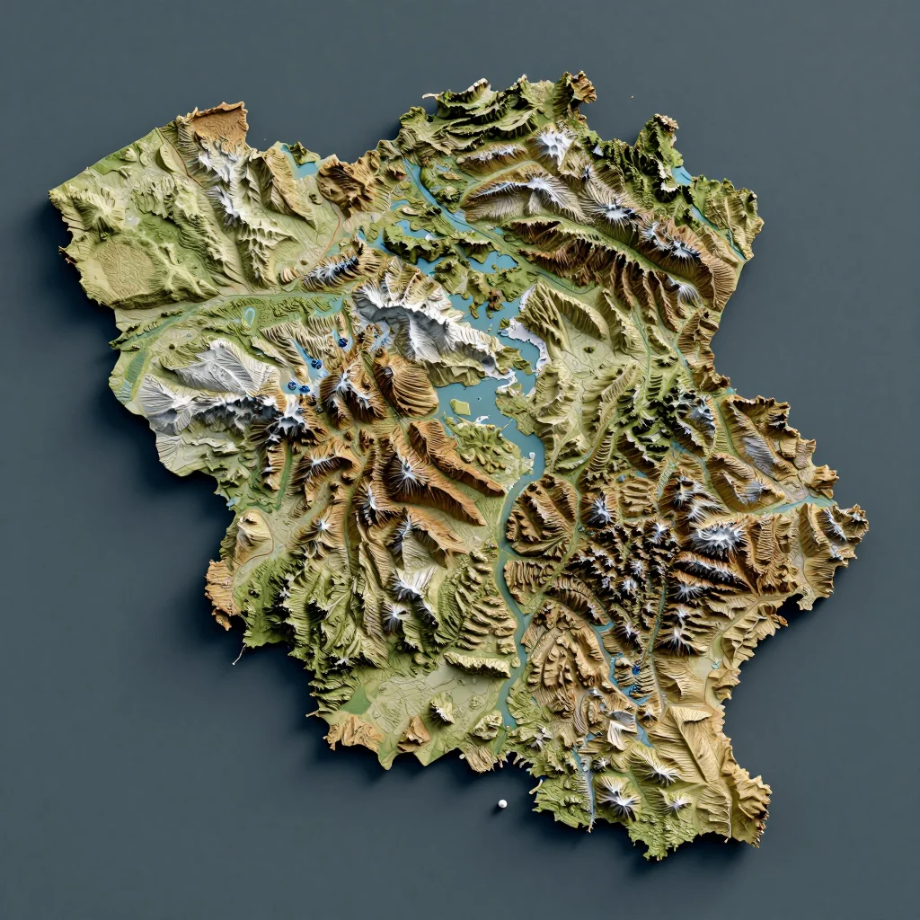 Belgium - Topographic Map Belgium Topographic Map