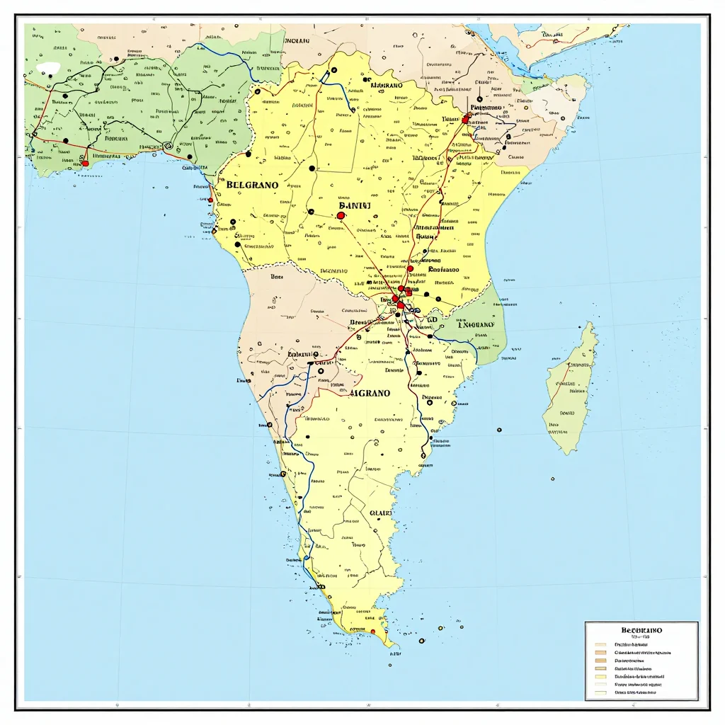 Belgrano, Argentina Political Map