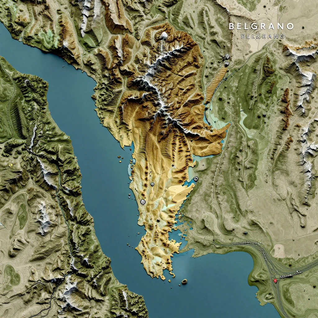 Belgrano, Argentina - Topographic Map Belgrano, Argentina Topographic Map
