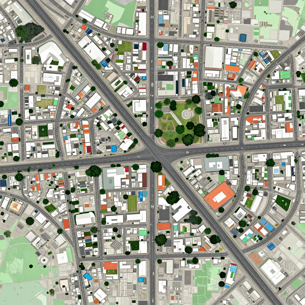 Street Map of Belmopan, Belize - Road Network Detailed street map showing roads, highways, neighborhoods, and urban layout of Belmopan, Belize