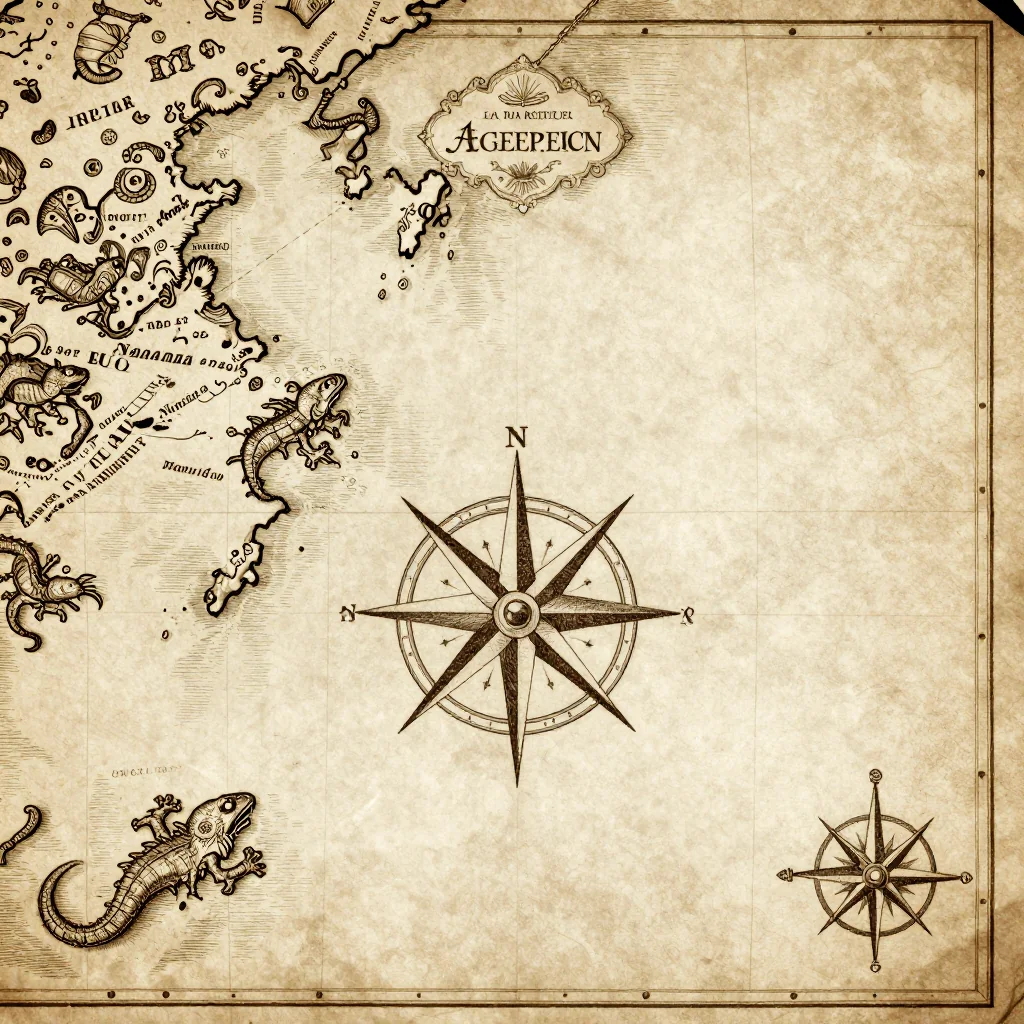 Antique vintage map of Benin showing historical cartography style