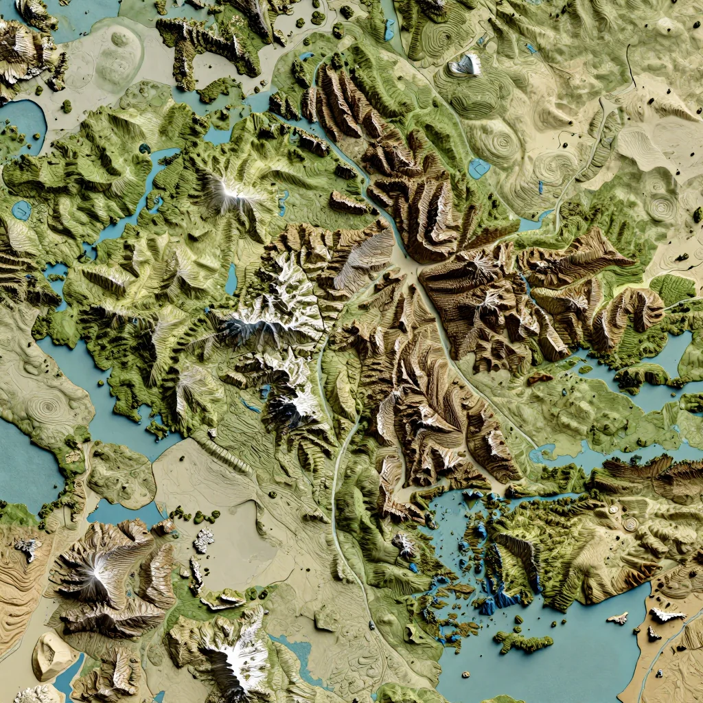 Berat, Albania Topographic Map