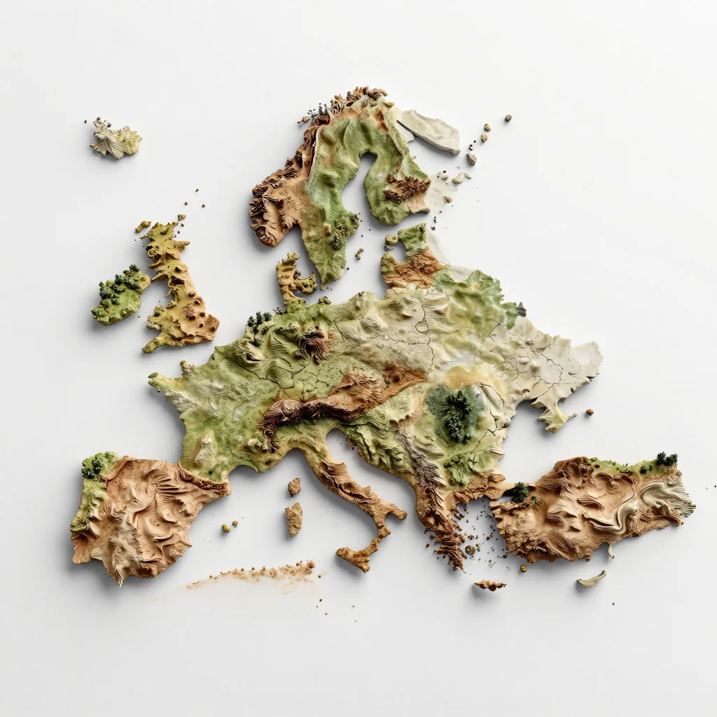 Berat, Albania 3D Topographic