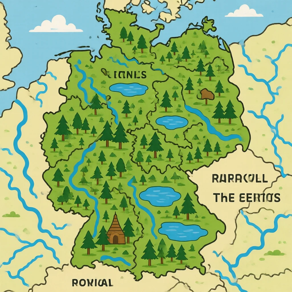 Berlin Germany Physical Geography Map - Natural Features